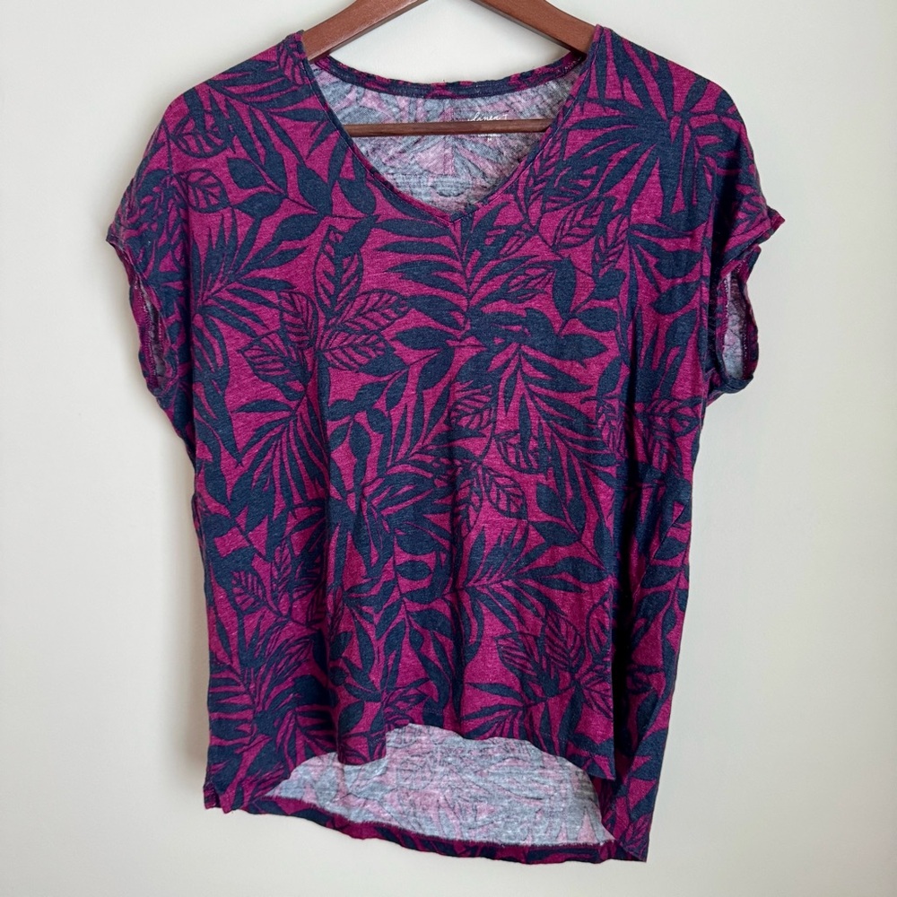 LOFT Floral Linen Tee